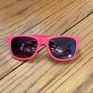Neon pink sunglasses